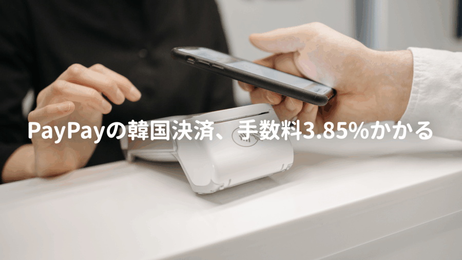 クレカより割高？韓国ショッピングでPayPay使うと3.85%手数料発生するらしい