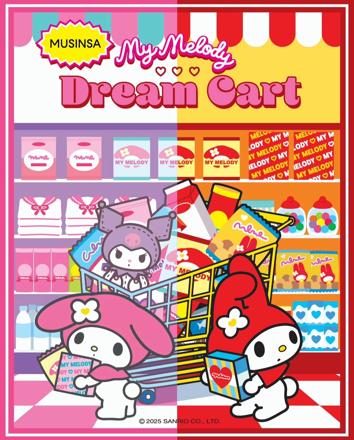 韓国　MUSINSA 聖水　POP UP限定　マイメロ マイメロ50周年で聖水ポップアップ開催！コラボ商品と限定Tシャツが激