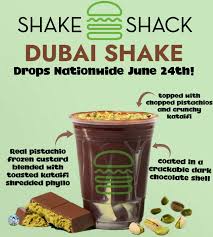 シェイクシャック新作「ドバイチョコレートシェイク」、話題のドバイチョコを再現