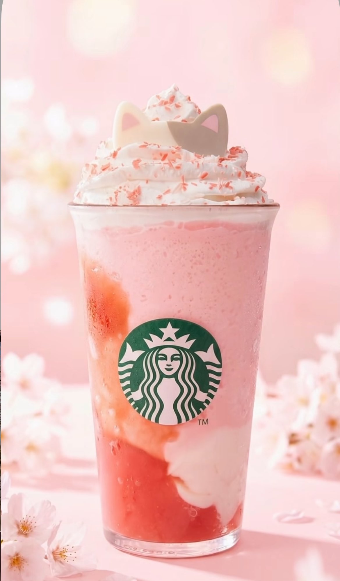 桜と白桃の春ドリンク　韓国スタバ新メニュー