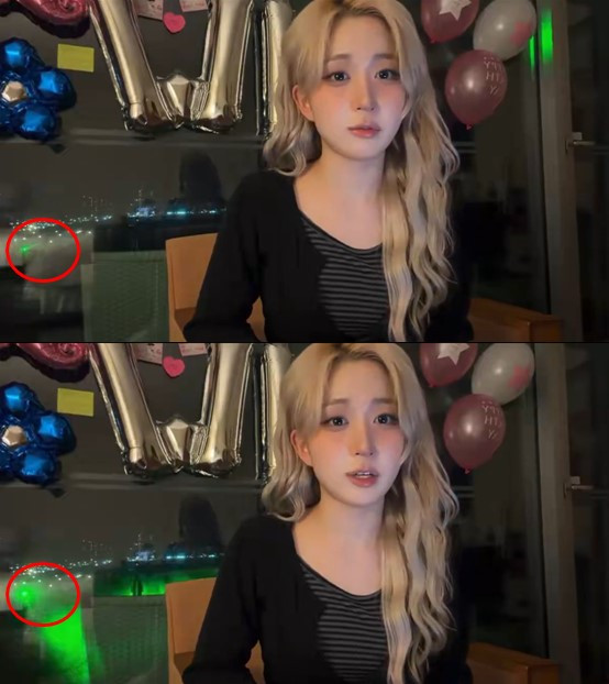 NMIXXヘウォン、誕生日配信中に謎のレーザー照射　安全懸念広がる