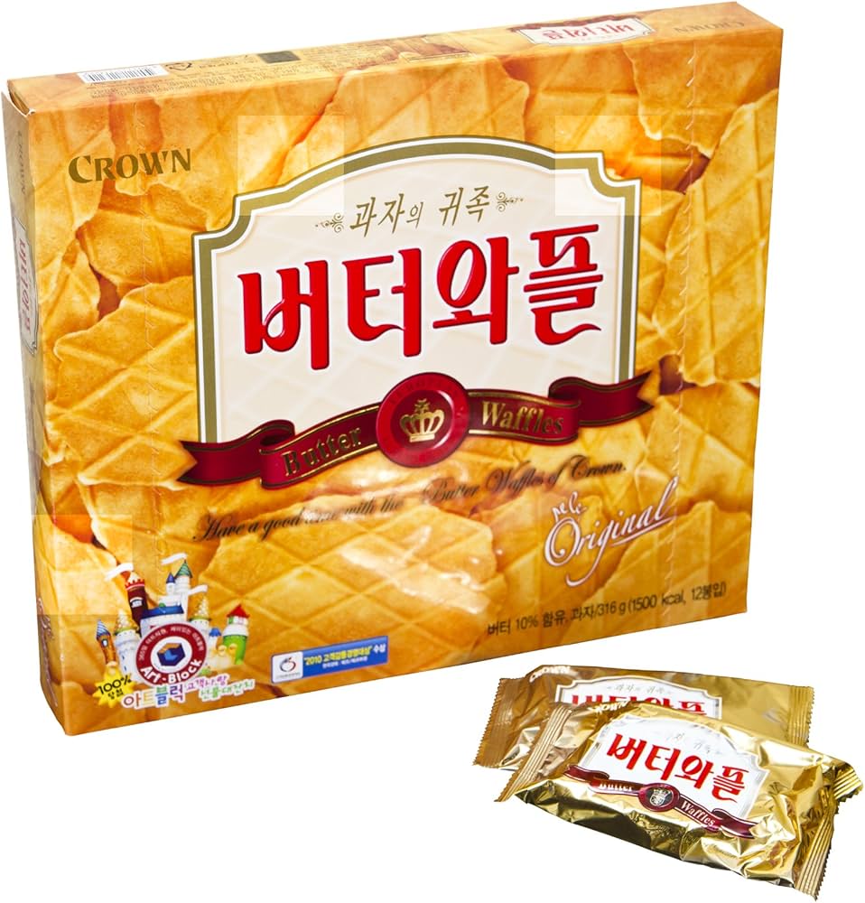 コーヒーに合う韓国定番おやつ　クラウンバターワッフル